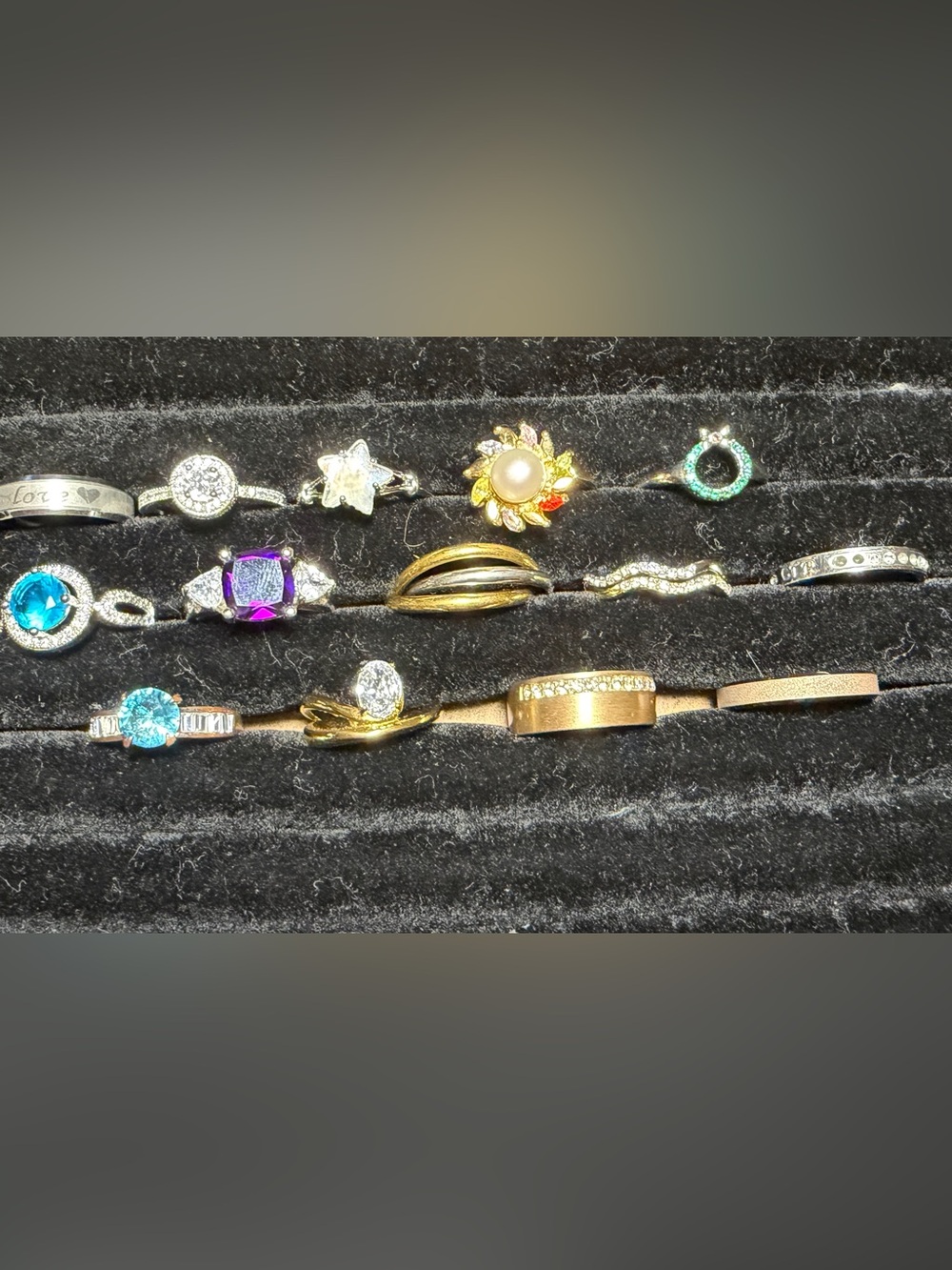 Vintage Costume Ring Bundle - Lot of 13 (All Size 8)